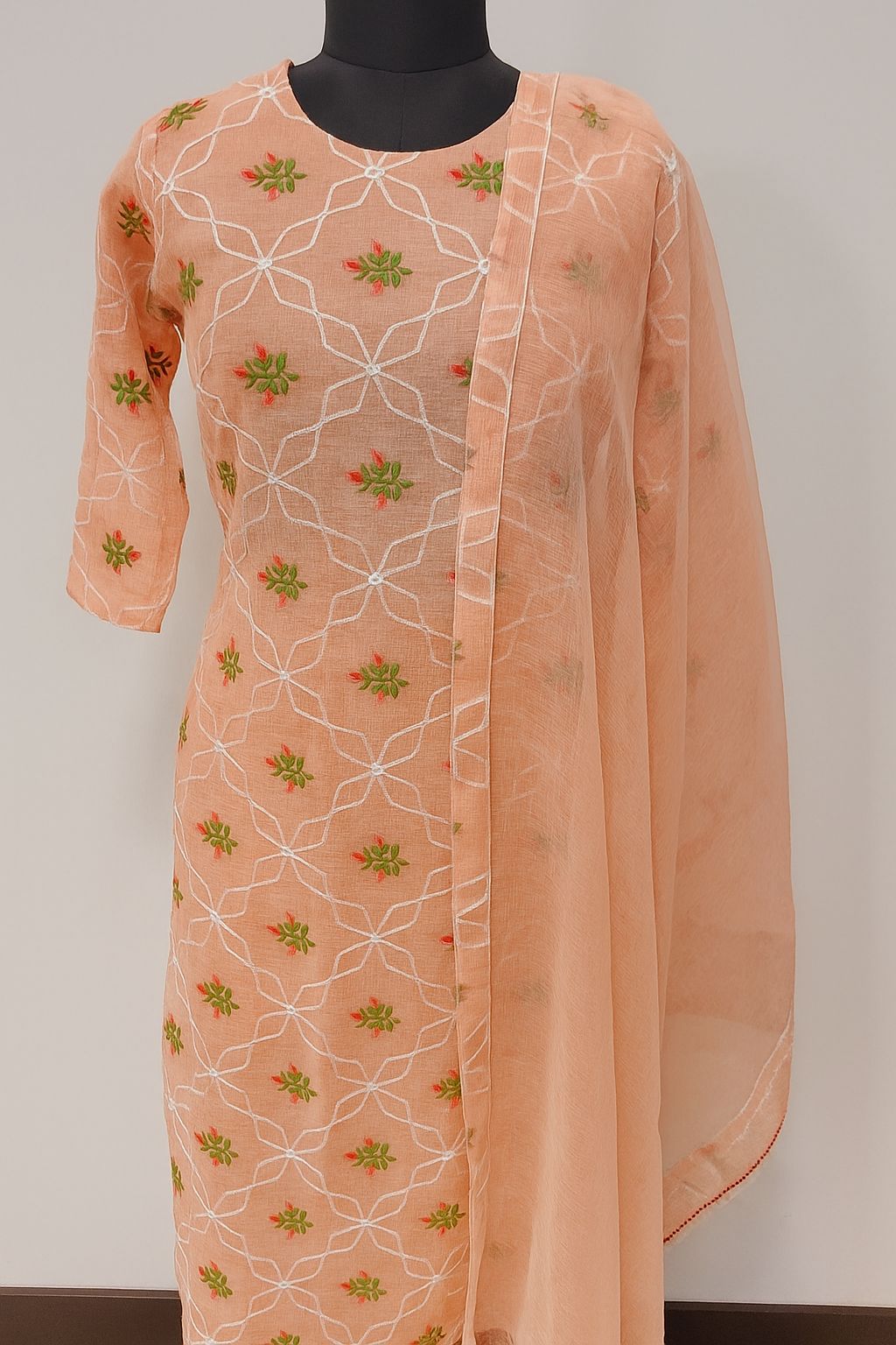 Dove Net Design Ladies Dress Material