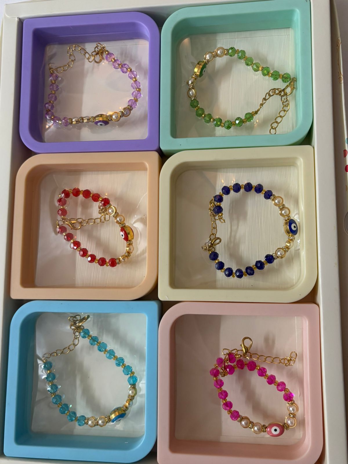 BUTTON CRYP Girls Bracelet Rakhi – Multicolour | with Chocolate, Greeting Card, Roli-Chawal