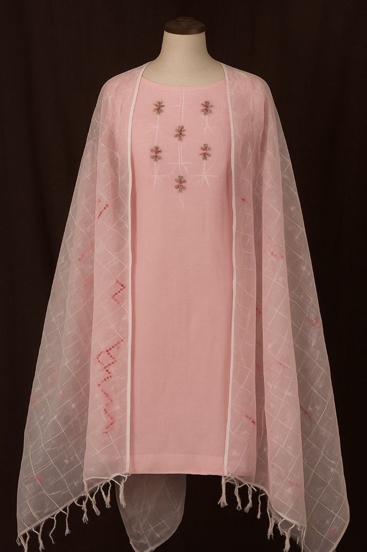 Jal Pink kurta fabric without matching pants - a unique fashion option