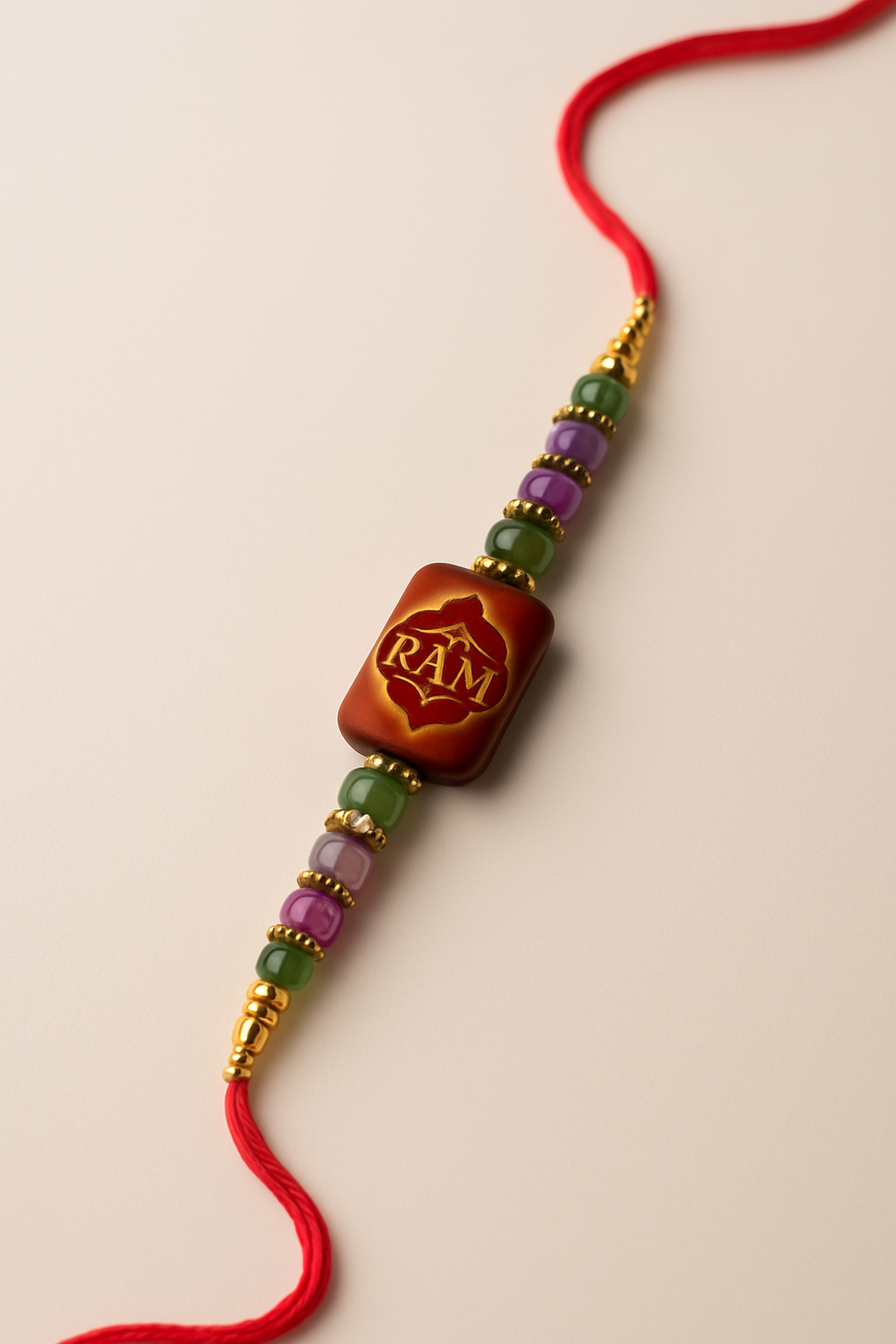 BUTTON CRYP Single Rakhi Red Color – Love Rakhi for Brother