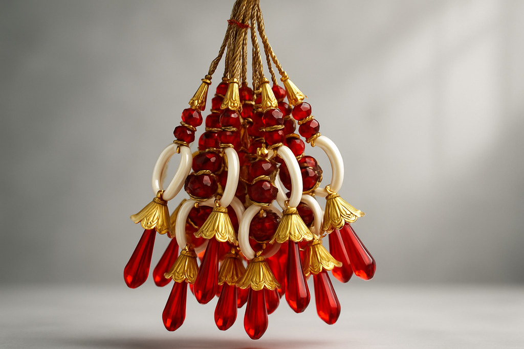 BUTTON CRYP Lumba Rakhi Red | Designer Lumba Rakhi Online