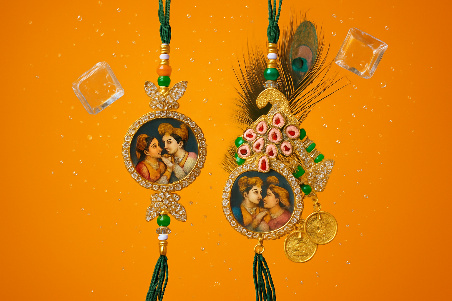 Couple Radhe Krishna Rakhi by BUTTON CRYP – Lovely Rakhi for Brother