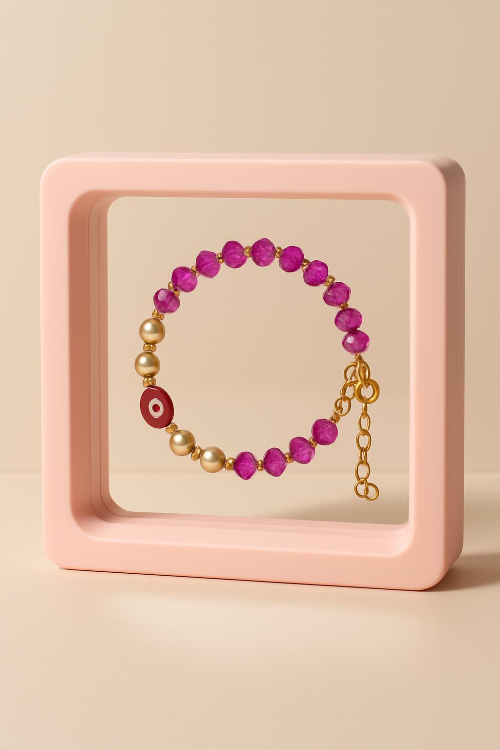 BUTTON CRYP Girls Bracelet Rakhi – Multicolour | with Chocolate, Greeting Card, Roli-Chawal