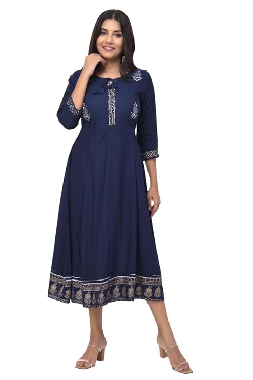 BUTTONCRYP Boutique Print Blue Colour Single Woman Kurti