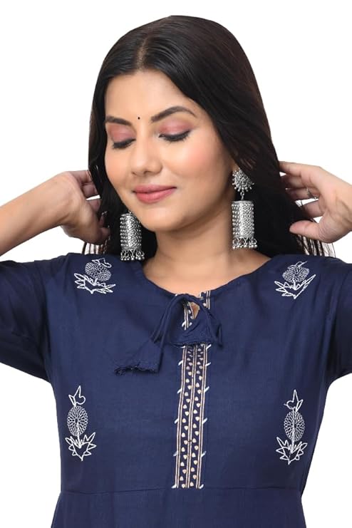 BUTTONCRYP Boutique Print Blue Colour Single Woman Kurti