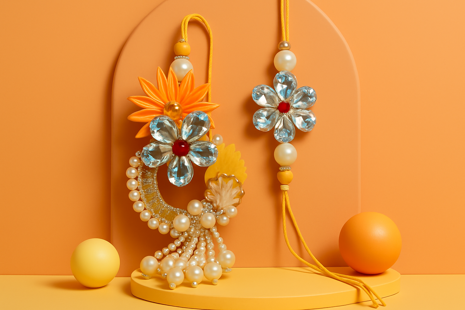 Couple Rakhi Set Button Cryp 2025