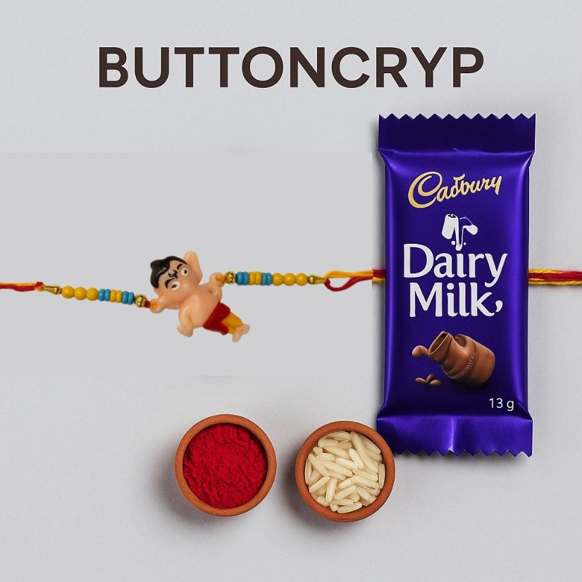 Ganpati Kids Rakhi - BUTTON CRYP की प्यारी राखी बच्चों के लिए | Cute Ganesh Rakhi for Boys