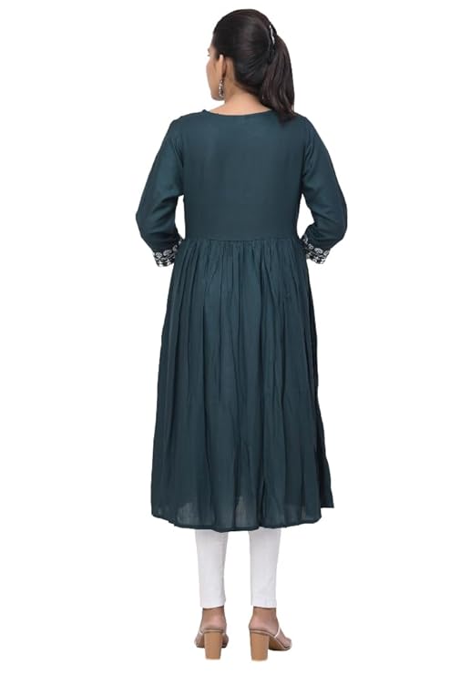 BUTTON CRYP Green Women Kurti – Single Piece, Stylish and Comfortable