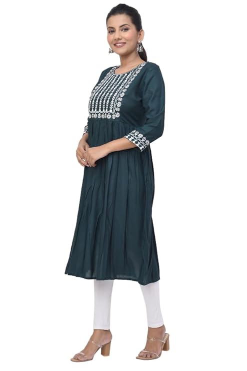 BUTTON CRYP Green Women Kurti – Single Piece, Stylish and Comfortable