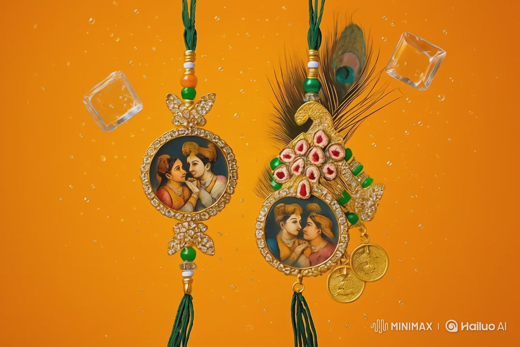 Couple Radhe Krishna Rakhi by BUTTON CRYP – Lovely Rakhi for Brother