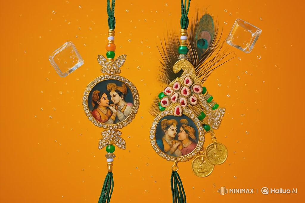 Couple Radhe Krishna Rakhi by BUTTON CRYP – Lovely Rakhi for Brother