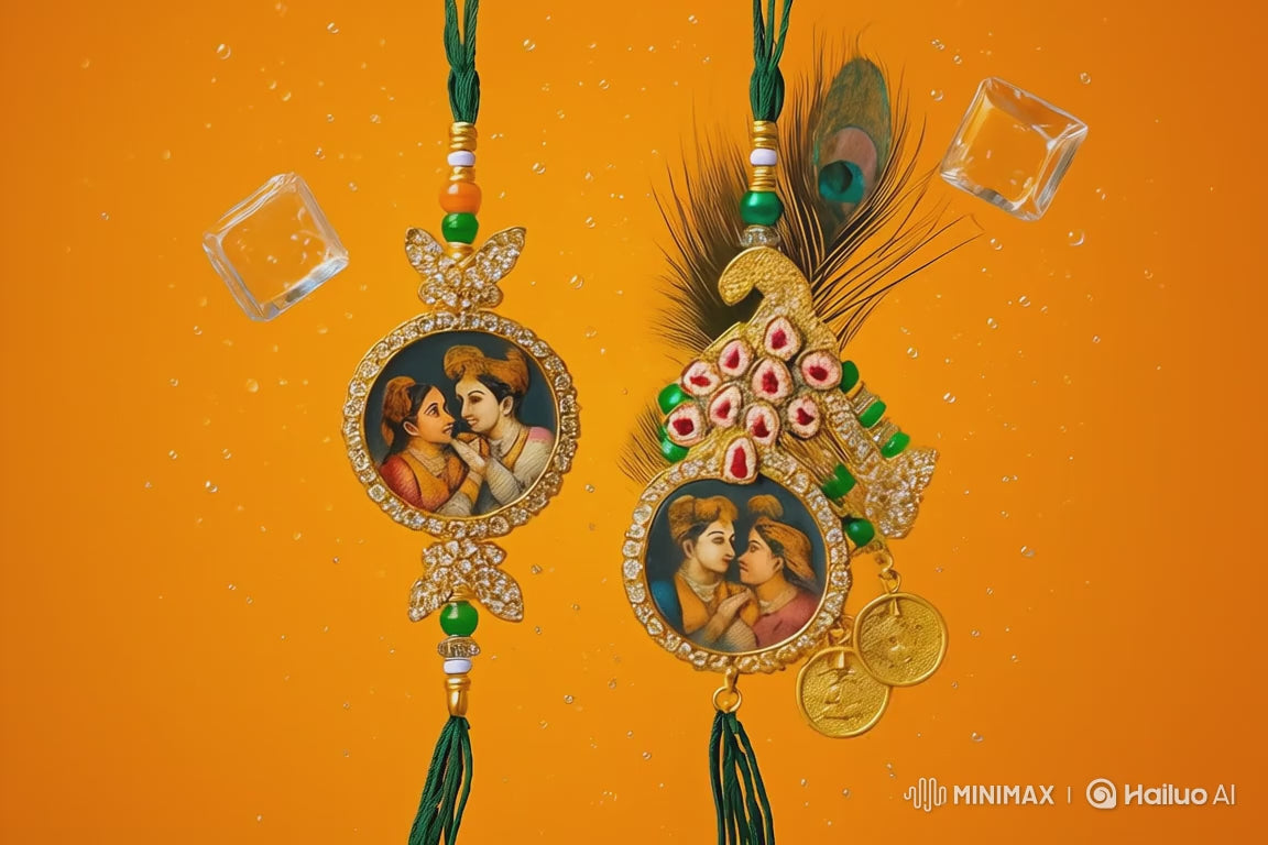 Couple Radhe Krishna Rakhi by BUTTON CRYP – Lovely Rakhi for Brother