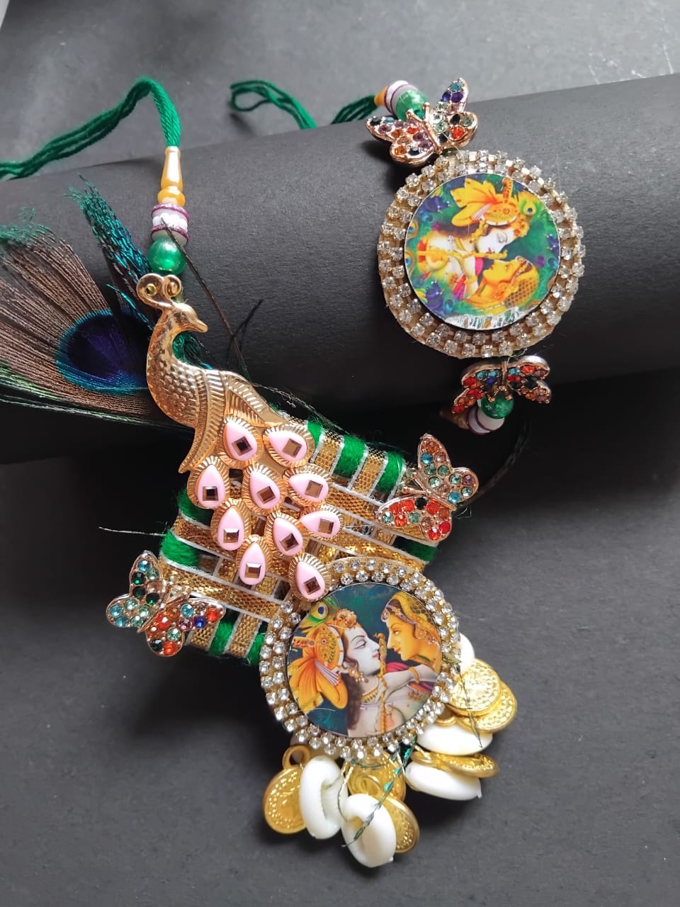 Couple Radhe Krishna Rakhi by BUTTON CRYP – Lovely Rakhi for Brother