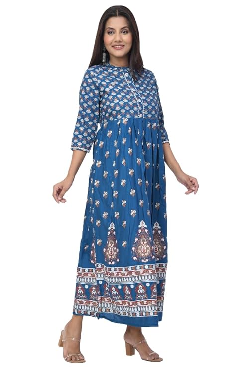 BUTTON CRYP Single Women Kurti - Blue Colour |Stylish, Comfortable & Trendy Kurti