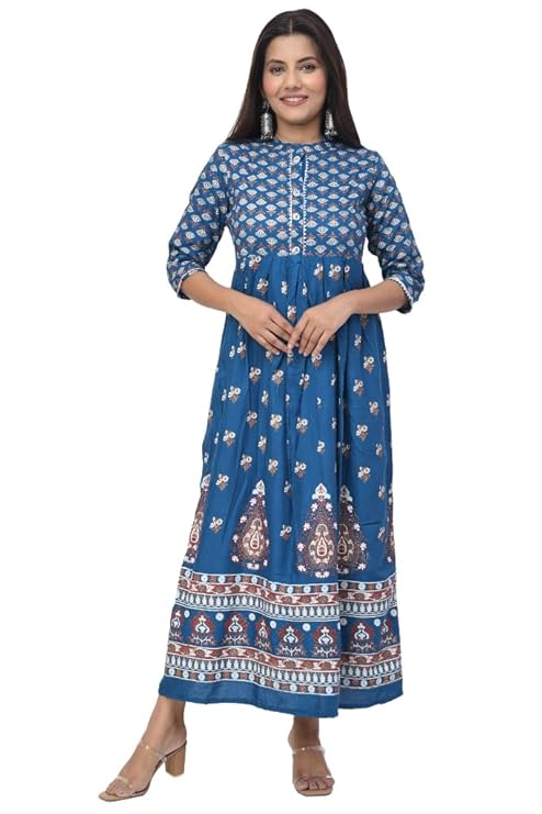 BUTTON CRYP Single Women Kurti - Blue Colour |Stylish, Comfortable & Trendy Kurti